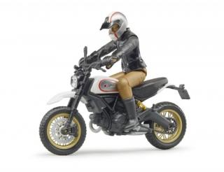 Bruder 63051 Motorka Ducati Scrambler Desert Sled s řidičem