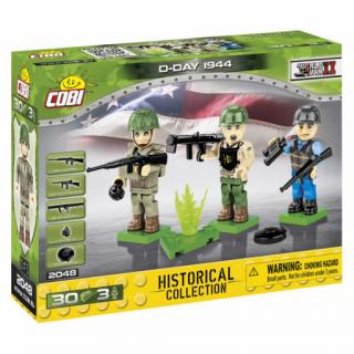 Cobi 2048 3 figurky s doplňky D-Day 1944, 30 kostek