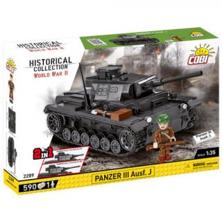 Cobi 2289 II WW Panzer III Ausf J, 1:35, 590 kostek