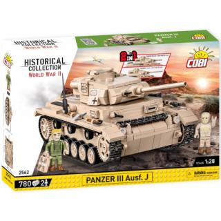 Cobi 2562 II WW Panzer III Ausf J, 2v1, 1:28, 780 kostek