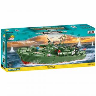 Cobi 4825 II WW Torpédový člun PT-109, 1:35, 3726 kostek, 4 figurky