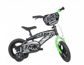 Dino Bikes 125XL Dětské kolo BMX 12 , černo-zelené