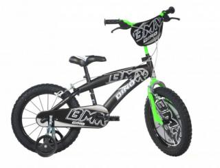 Dino Bikes Dětské kolo BMX 145XC černo-zelené 14