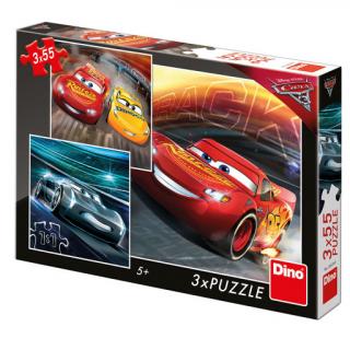 Dino Toys Puzzle Cars 3 Trénink, 3x55 dílků