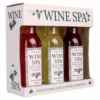 Kosmetika Wine Spa, gel 200 ml, šampon 200 ml a pěna 200 ml