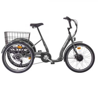 LIBERTY COMFY e-trojkolka 24  7spd Disk, antracitová, 36V 17,5Ah