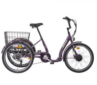 LIBERTY COMFY e-trojkolka 24  7spd Disk, fialová, 36V 17,5Ah