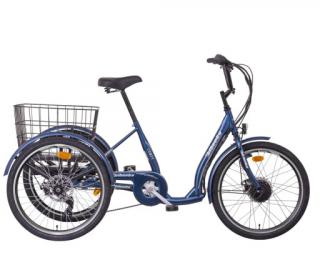 LIBERTY COMFY e-trojkolka 24  7spd Disk, modrá, 36V 17,5Ah