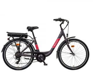 Liberty elektrokolo e-VIA 6 spd 26  zadní motor, 36V/14Ah, 2024 černé, Přední vidlice Pevná