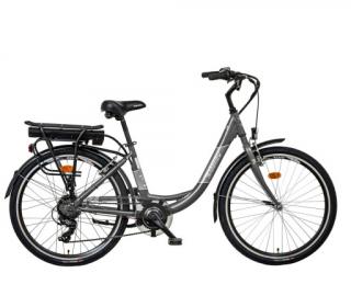 Liberty elektrokolo e-VIA 6 spd 26  zadní motor, 36V/17,5Ah, 2024 antracitové, Přední vidlice Pevná