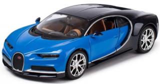 Welly Bugatti Chiron modrá 1:24