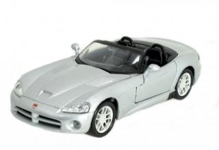 Welly Dodge Viper 03 SRT 10 convertible, stříbrný, 1:34-39