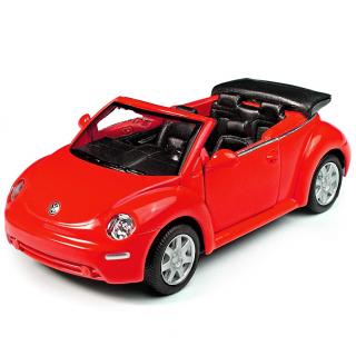 Welly VW New Beetle convertible, červený 1:34-39