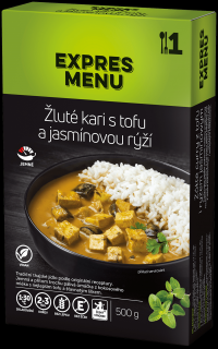 KM Žluté kari s tofu a jasminovou rýží  1 PORCE
