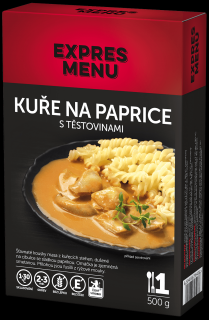 Kuře na paprice s těstovinami