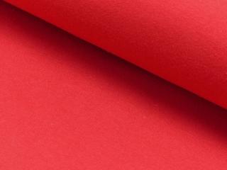 teplákovina jednobarevná - červená, II.jakost - kus 1,5 m