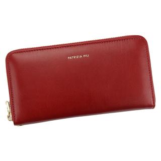 Celozipová kožená červená peněženka Patrizia Piu IT-119 + RFID