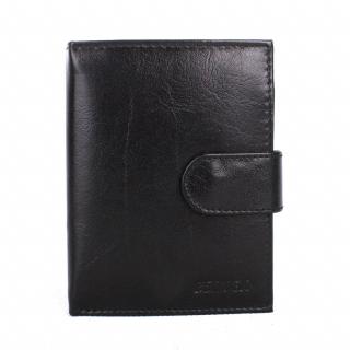 Černá kožená pánská peněženka Bellugio