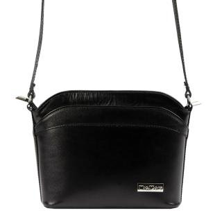 Černá malá kožená crossbody kabelka Mia More no. 009