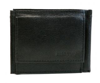 Černá pánská kožená peněženka dolarovka BELLUGIO podélná