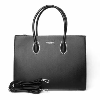 Černá velká elegantní kabelka do ruky FLORA&amp;CO F8026