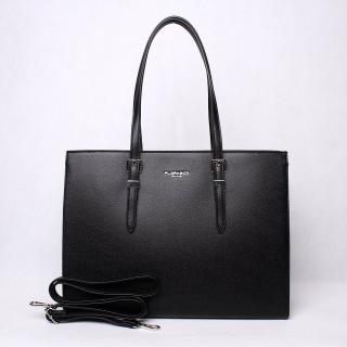 Černá velká elegantní kabelka na rameno FLORA&amp;CO X8022