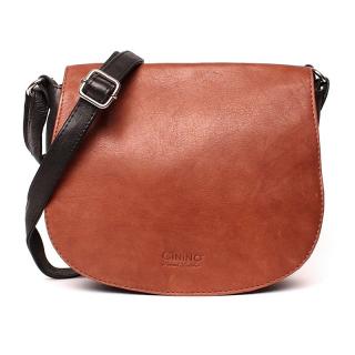 Černo-hnědá malá/střední kožená crossbody kabelka CiNiNO 1827