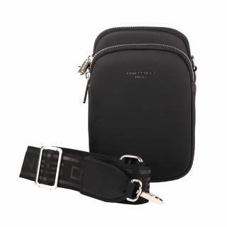 Dvouoddílová černá crossbody kabelka (taštička) na mobil David Jones CM6906A