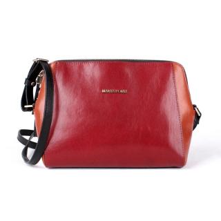 Dvouoddílová luxusní vícebarevná dámská kožená crossbody kabelka Marta Ponti A19
