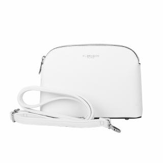 Dvouoddílová malá bílá crossbody kabelka FLORA&amp;CO 8503