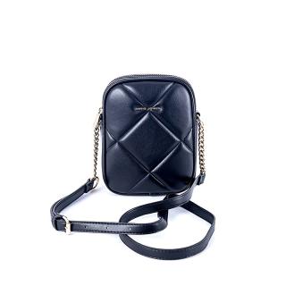 Dvouoddílová malá černá crossbody kabelka David Jones 7020