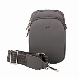 Dvouoddílová šedá crossbody kabelka (taštička) na mobil David Jones CM6906A