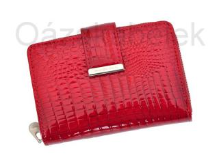 Lesklá červená kožená peněženka Jennifer Jones 5198 | Oázakabelek