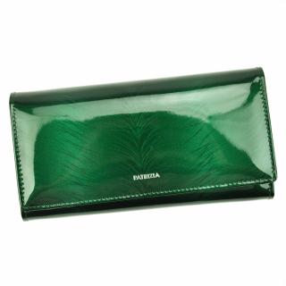 Lesklá zelená kožená peněženka Patrizia Piu FF-106
