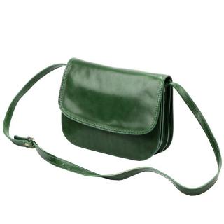 Lovecká zelená středně velká kožená crossbody kabelka Florence no. 13