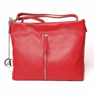 Luxusní červená kožená crossbody kabelka Alex&amp;Co (Gianni Conti) 815