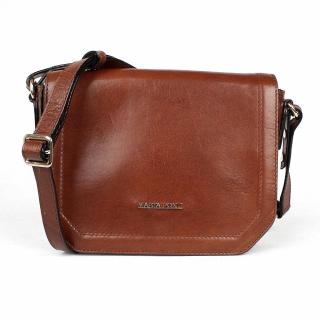 Luxusní hnědá dámská kožená crossbody kabelka Marta Ponti no. 9