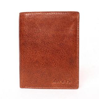 Luxusní hnědá kožená peněženka Alex&amp;Co (Gianni Conti) no. 117