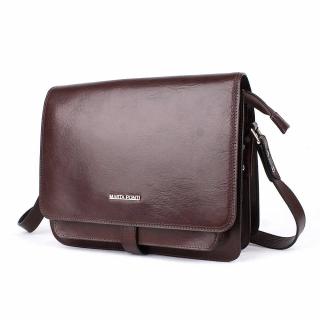 Luxusní střední hnědá dámská kožená crossbody kabelka Marta Ponti 218