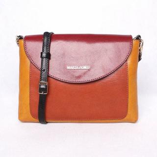 Luxusní vícebarevná dámská kožená crossbody kabelka Marta Ponti A16