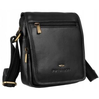 Malá černá kožená crossbody taška Peterson 5047