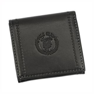 Malá černá kožená peněženka Harvey Miller Polo Club 1725 146