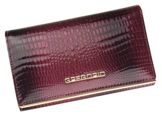 Malá fialová lesklá kožená peněženka Gregorio SLL-110
