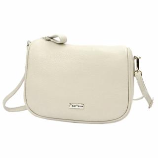 Malá kožená béžová crossbody kabelka Mia More no. 003