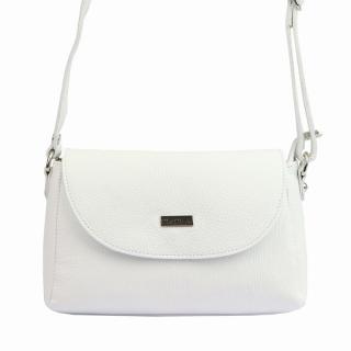 Malá kožená bílá crossbody kabelka Mia More no. 018