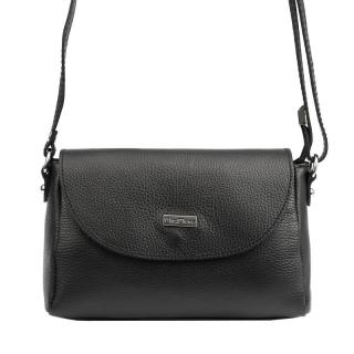 Malá kožená černá crossbody kabelka Mia More no. 018