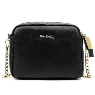 Malá kožená černá crossbody kabelka Pierre Cardin no. 48