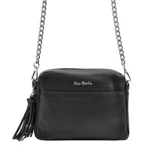 Malá kožená černá crossbody kabelka Pierre Cardin no. 52