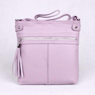 Malá kožená fialová crossbody kabelka Vera Pelle no. 60