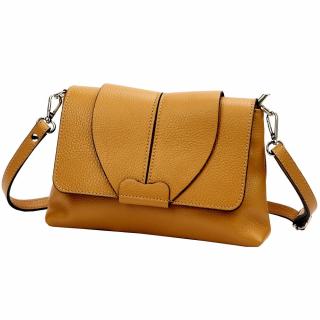 Malá kožená hnědá crossbody kabelka Luka no. 005